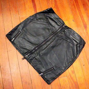 Black Faux Leather Mini Skirt